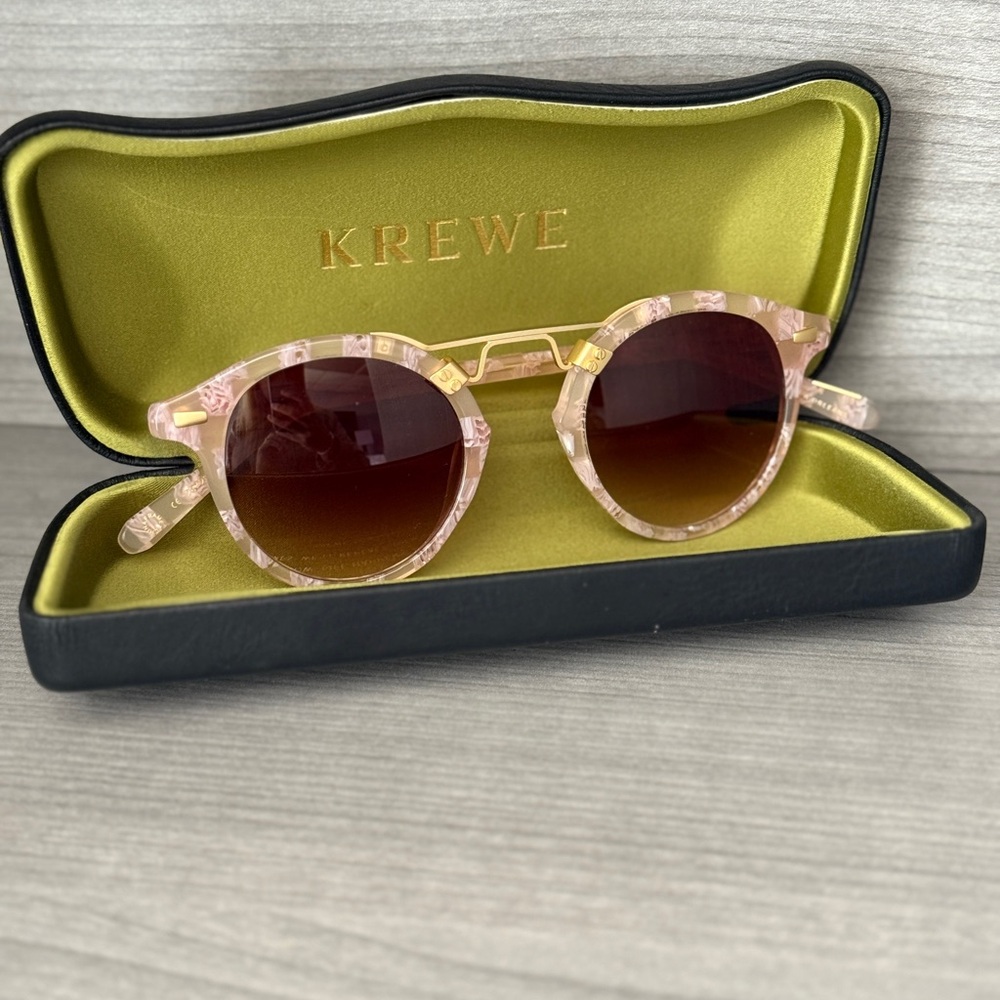 KREWE St. Louis Blush Round Sunglasses